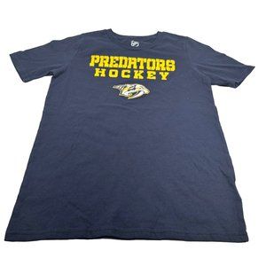 NHL Youth Large 16-18 Tee Shirt Predators Hockey Short Sleeve Blue New With Tags